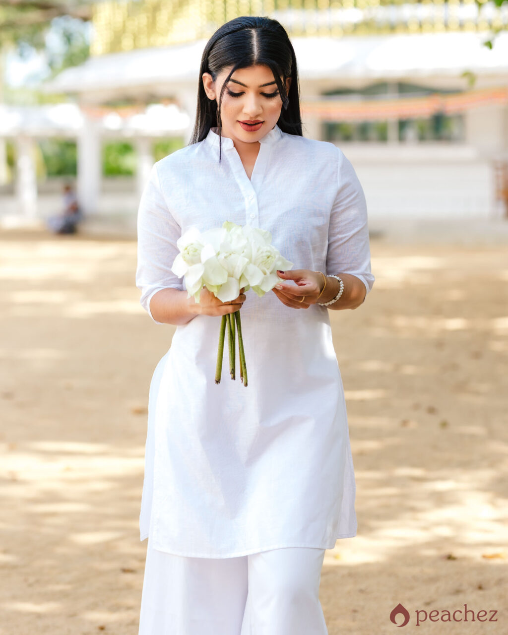 Linen long kurtha