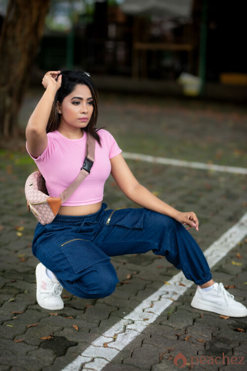 Zipper pockets cargo denim