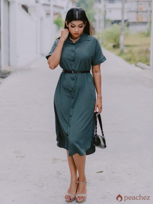 Solid loose fit shirt with dress p/k