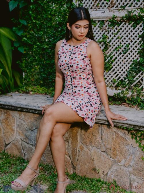 Ruffled hem sleeveless dress