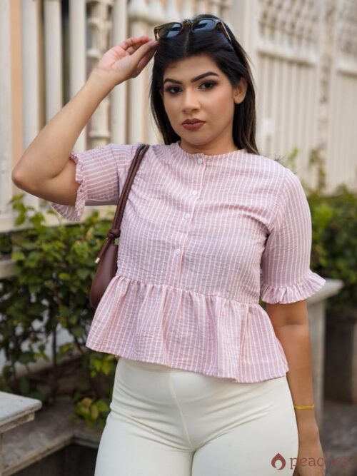 Khadi frilled top