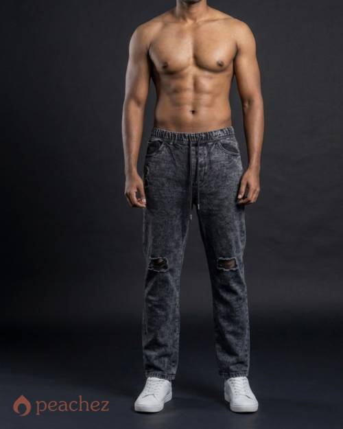 Shadow wash patch denim