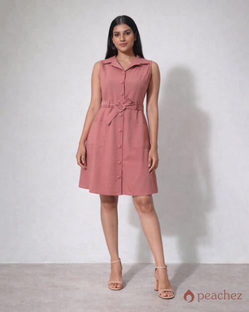 Sleeveless button down dress