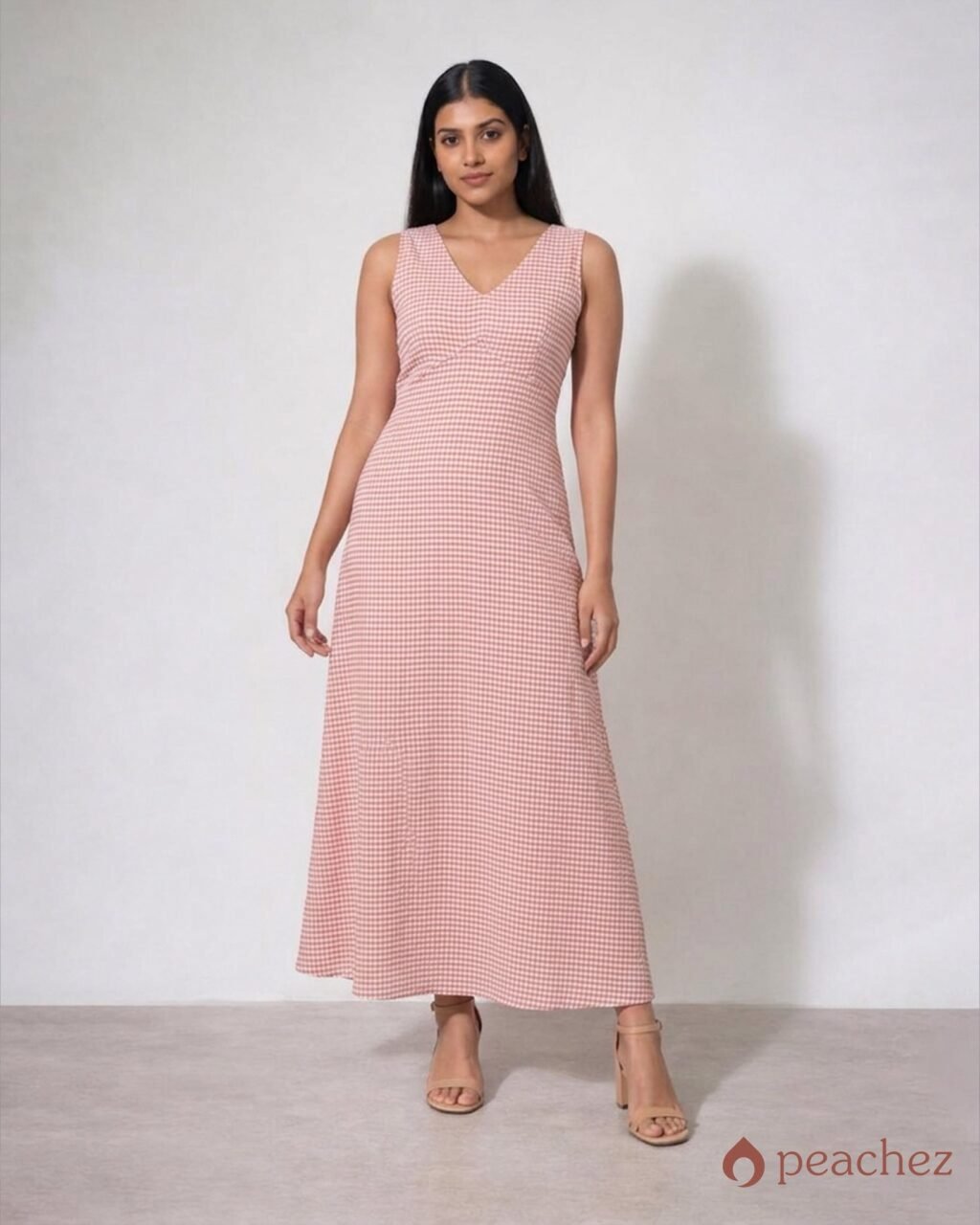 Printed abstract sleeveless dress