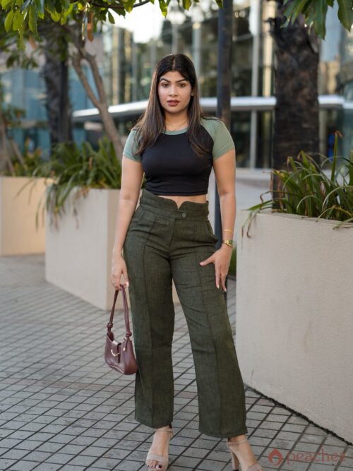 Color block crop top