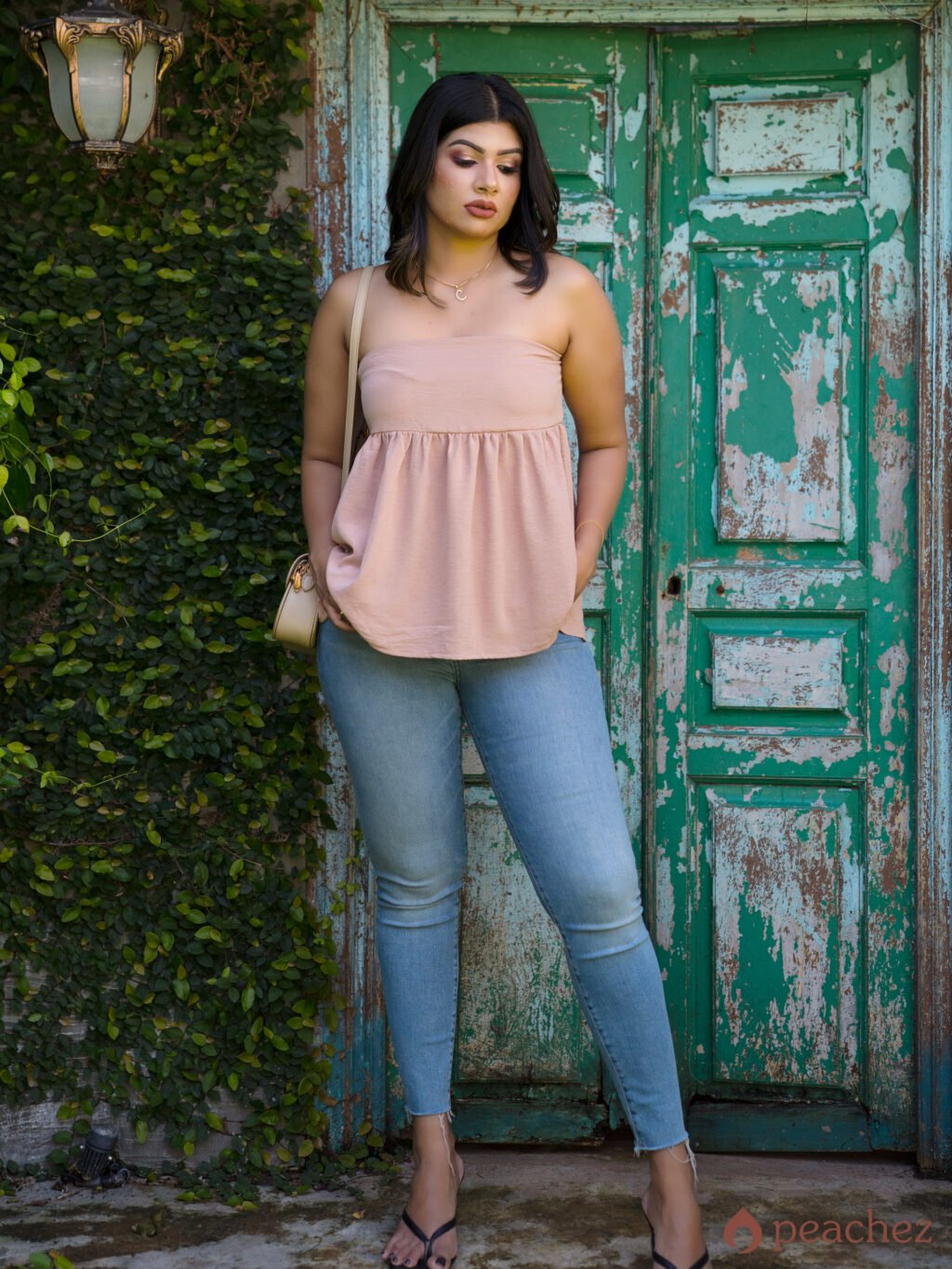 Fitted bustier top