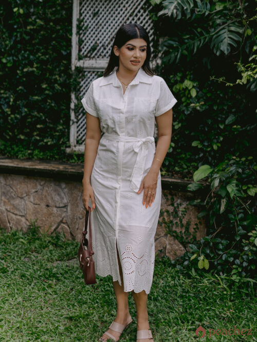 Cutlon tuckerneck dress