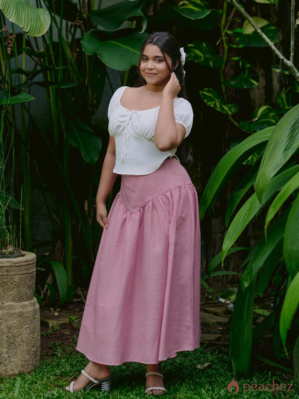 High waist a-line skirt